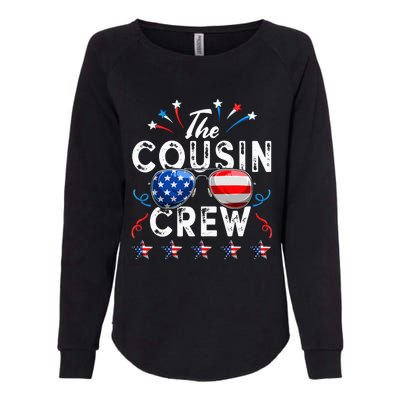 Cousin Crew 4th of July Patriotic American Family Matching Womens California Wash Sweatshirt