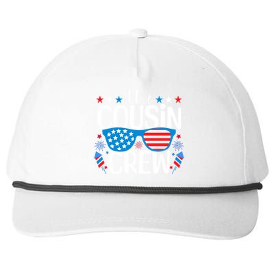 Cousin Crew 4th Of July Patriotic American Family Matching Gift Snapback Five-Panel Rope Hat