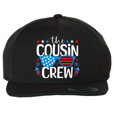 Cousin Crew 4th Of July Patriotic American Family Matching Gift Wool Snapback Cap