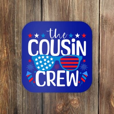 Cousin Crew 4th Of July Patriotic American Family Matching Gift Coaster