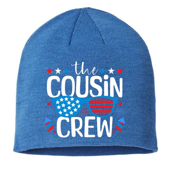 Cousin Crew 4th Of July Patriotic American Family Matching Gift Sustainable Beanie