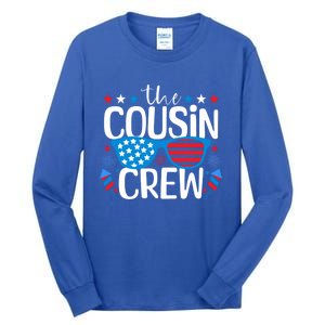 Cousin Crew 4th Of July Patriotic American Family Matching Gift Tall Long Sleeve T-Shirt