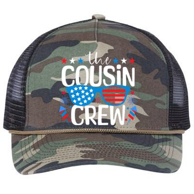 Cousin Crew 4th Of July Patriotic American Family Matching Gift Retro Rope Trucker Hat Cap