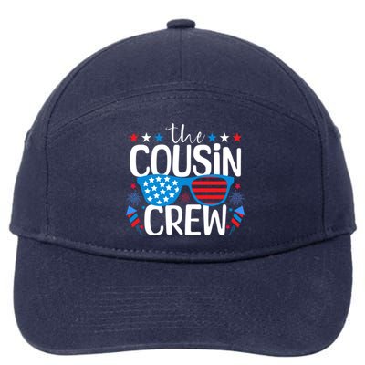 Cousin Crew 4th Of July Patriotic American Family Matching Gift 7-Panel Snapback Hat