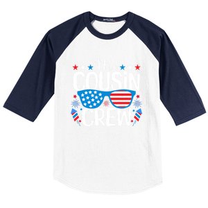 Cousin Crew 4th Of July Patriotic American Family Matching Gift Baseball Sleeve Shirt