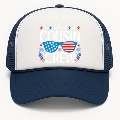 Cousin Crew 4th Of July Patriotic American Family Matching Gift Trucker Hat