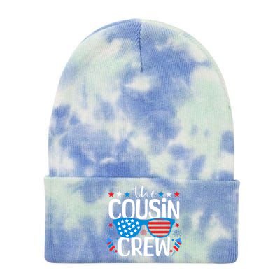 Cousin Crew 4th Of July Patriotic American Family Matching Gift Tie Dye 12in Knit Beanie