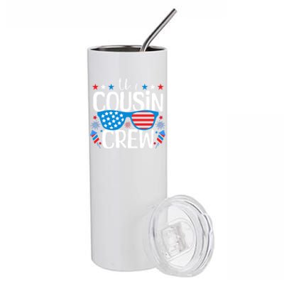 Cousin Crew 4th Of July Patriotic American Family Matching Gift Stainless Steel Tumbler