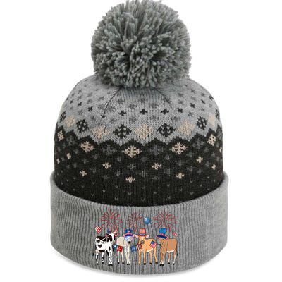 Cute Cows 4th Of July The Baniff Cuffed Pom Beanie