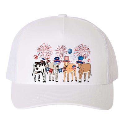 Cute Cows 4th Of July Yupoong Adult 5-Panel Trucker Hat