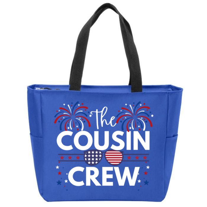 Cousin Crew 4th Of July Family Matching Patriotic American Gift Zip Tote Bag