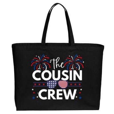 Cousin Crew 4th Of July Family Matching Patriotic American Gift Cotton Canvas Jumbo Tote