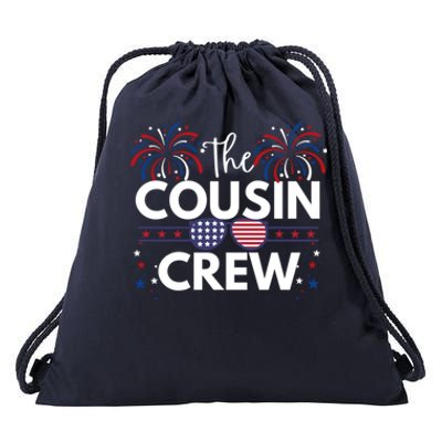 Cousin Crew 4th Of July Family Matching Patriotic American Gift Drawstring Bag