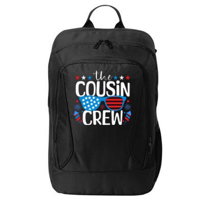 Cousin Crew 4th Of July Patriotic American Family Matching Gift City Backpack