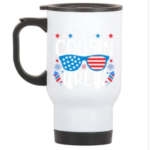 Cousin Crew 4th Of July Patriotic American Family Matching Gift Stainless Steel Travel Mug