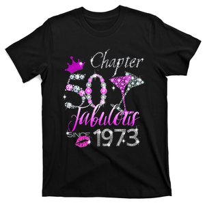 Cute Chapter 50 EST 1973 50Th Birthday Gift For Womens T-Shirt