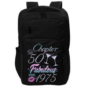 Cute Chapter 50th Birthday Fabulous Since 1975 Impact Tech Backpack