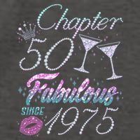Cute Chapter 50th Birthday Fabulous Since 1975 Vector Backpack