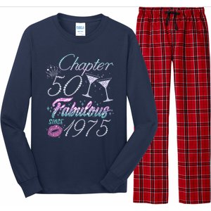 Cute Chapter 50th Birthday Fabulous Since 1975 Long Sleeve Pajama Set