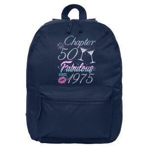 Cute Chapter 50th Birthday Fabulous Since 1975 16 in Basic Backpack