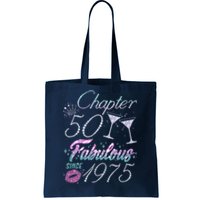 Cute Chapter 50th Birthday Fabulous Since 1975 Tote Bag