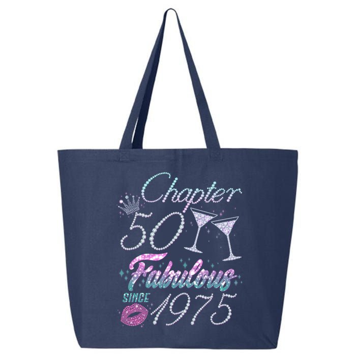 Cute Chapter 50th Birthday Fabulous Since 1975 25L Jumbo Tote