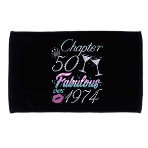 Cute Chapter 50th Birthday Fabulous Since 1974 Microfiber Hand Towel