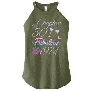 Cute Chapter 50th Birthday Fabulous Since 1974 Women's Perfect Tri Rocker Tank