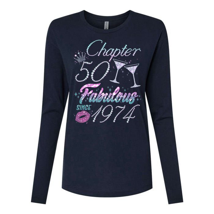 Cute Chapter 50th Birthday Fabulous Since 1974 Womens Cotton Relaxed Long Sleeve T-Shirt