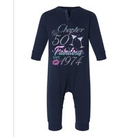 Cute Chapter 50th Birthday Fabulous Since 1974 Infant Fleece One Piece