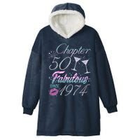 Cute Chapter 50th Birthday Fabulous Since 1974 Hooded Wearable Blanket