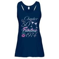 Cute Chapter 50th Birthday Fabulous Since 1974 Ladies Essential Flowy Tank