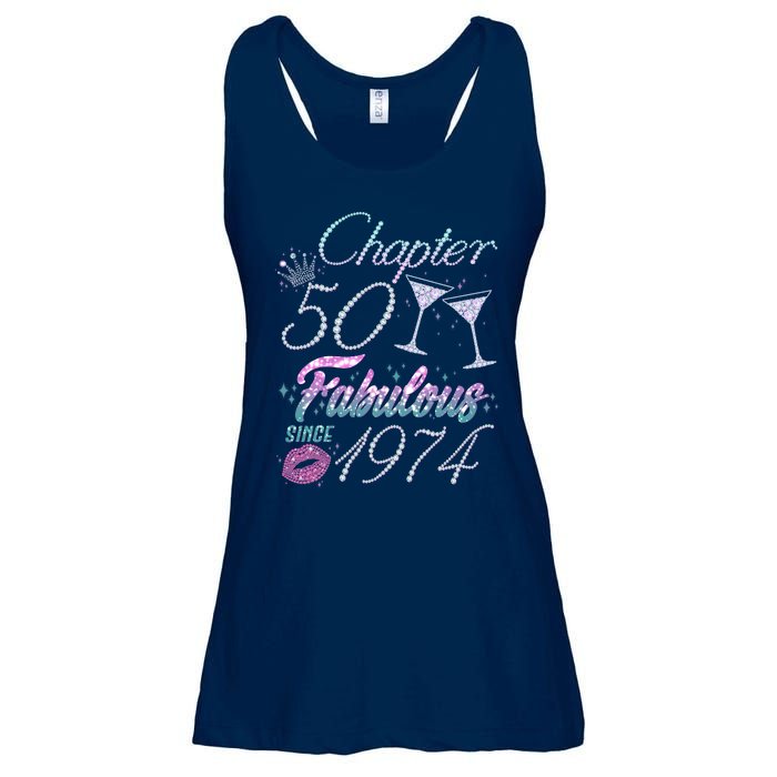 Cute Chapter 50th Birthday Fabulous Since 1974 Ladies Essential Flowy Tank