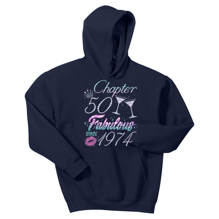 Cute Chapter 50th Birthday Fabulous Since 1974 Kids Hoodie