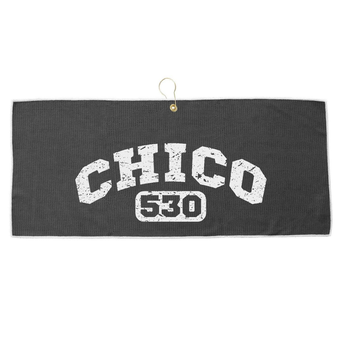Chico Ca 530 Northern California Cali Large Microfiber Waffle Golf Towel