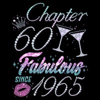 Cute Chapter 60th Birthday Fabulous Since 1965 City Backpack