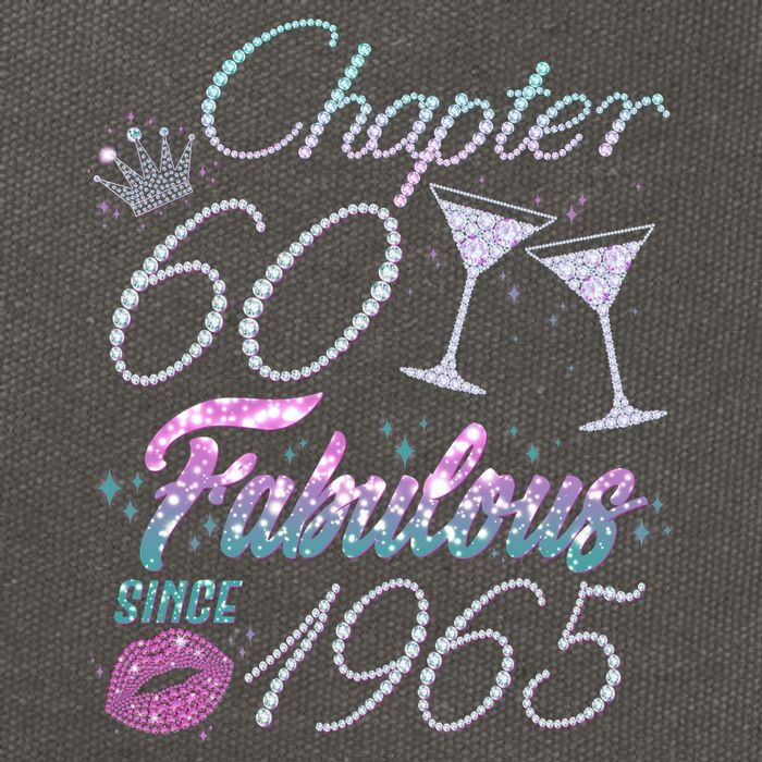 Cute Chapter 60th Birthday Fabulous Since 1965 Cotton Canvas Backpack