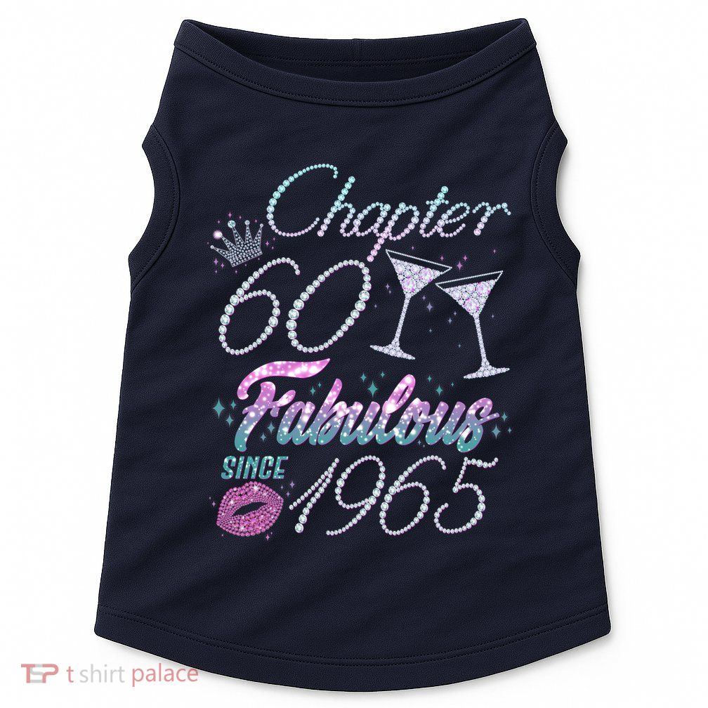 Cute Chapter 60th Birthday Fabulous Since 1965 Doggie Tank
