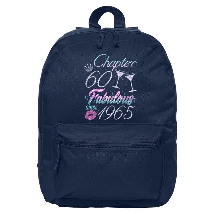 Cute Chapter 60th Birthday Fabulous Since 1965 16 in Basic Backpack