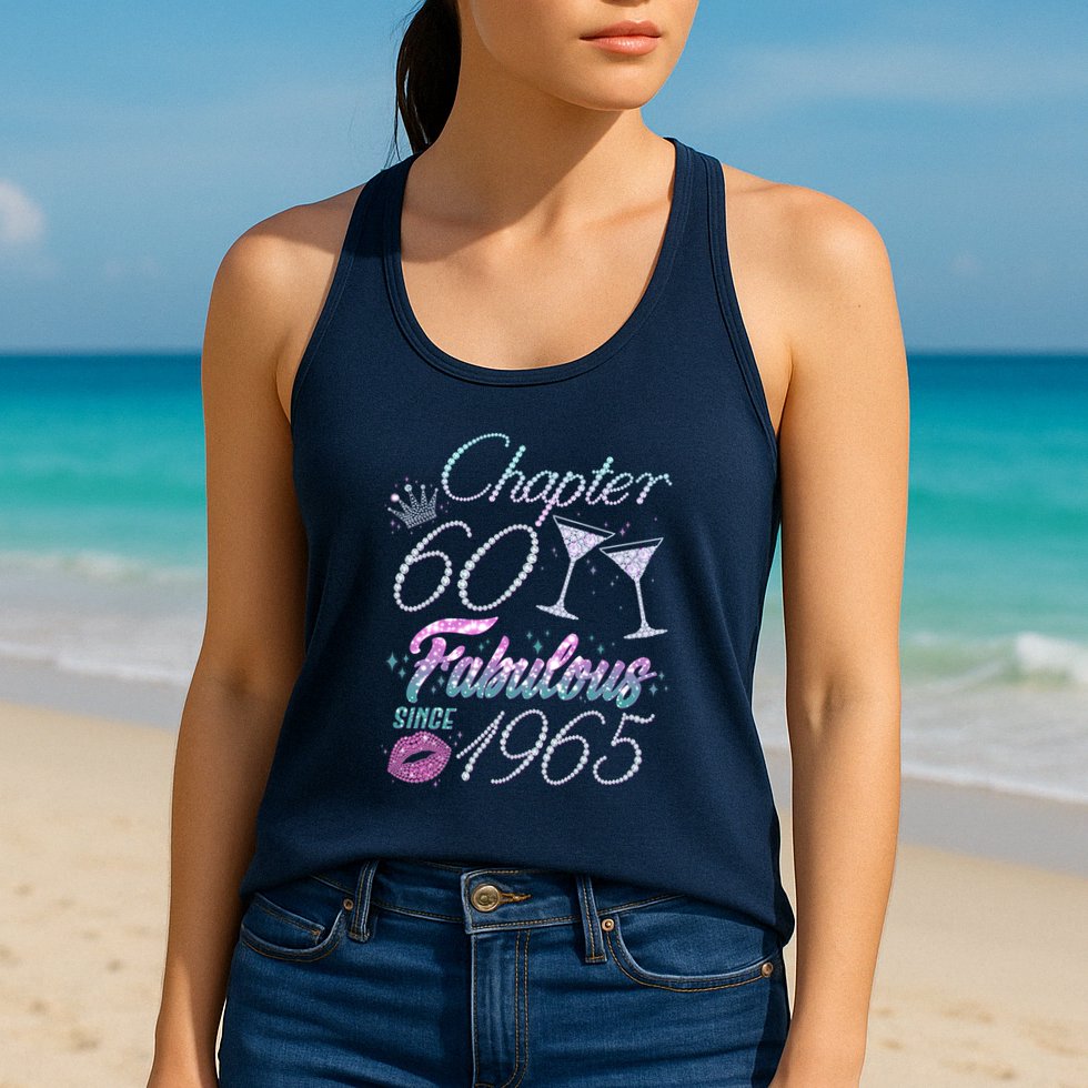 Cute Chapter 60th Birthday Fabulous Since 1965 Womens Tank Top