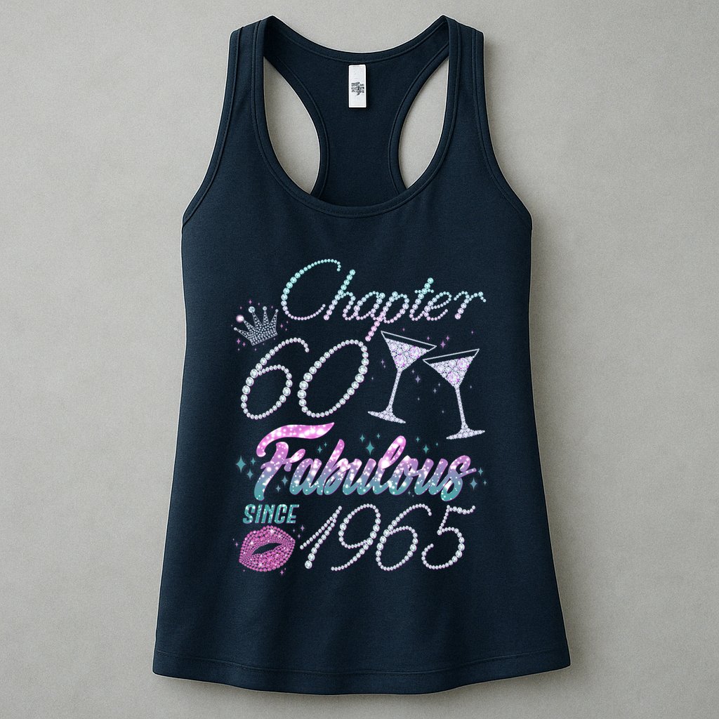 Cute Chapter 60th Birthday Fabulous Since 1965 Womens Tank Top