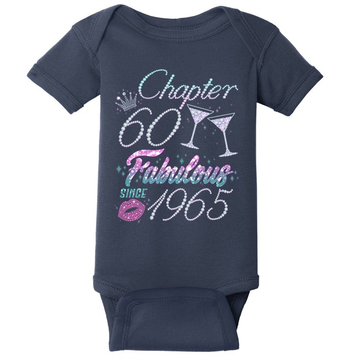 Cute Chapter 60th Birthday Fabulous Since 1965 Baby Bodysuit
