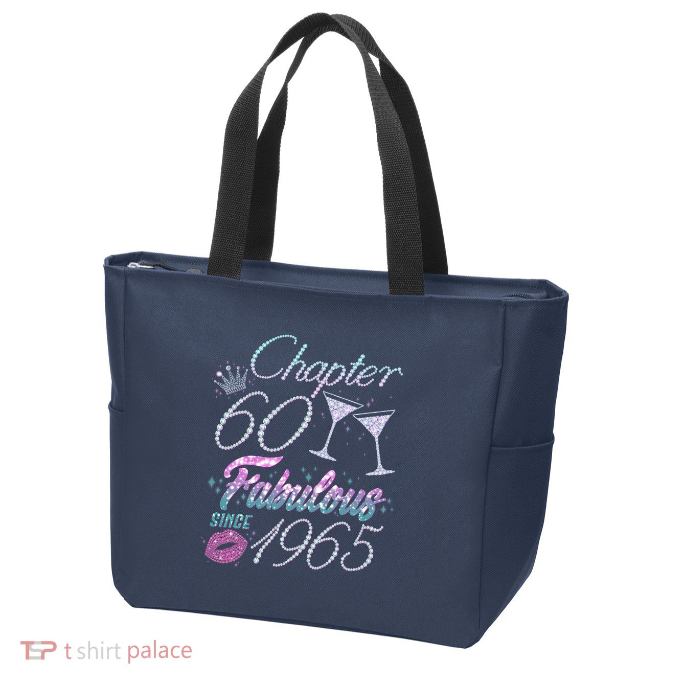 Cute Chapter 60th Birthday Fabulous Since 1965 Zip Tote Bag