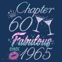 Cute Chapter 60th Birthday Fabulous Since 1965 Zip Tote Bag