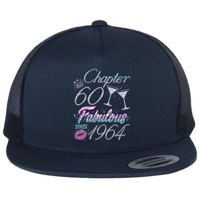 Cute Chapter 60th Birthday Fabulous Since 1964 Flat Bill Trucker Hat