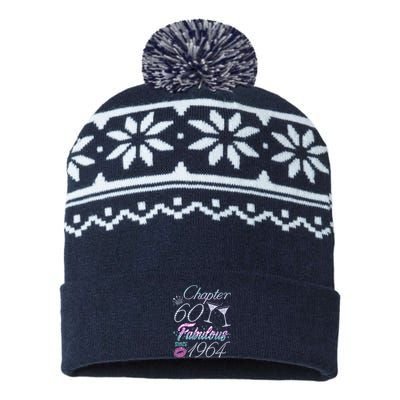 Cute Chapter 60th Birthday Fabulous Since 1964 USA-Made Snowflake Beanie