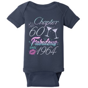 Cute Chapter 60th Birthday Fabulous Since 1964 Baby Bodysuit