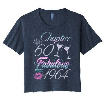 Cute Chapter 60th Birthday Fabulous Since 1964 Women's Crop Top Tee