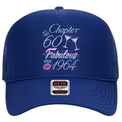 Cute Chapter 60th Birthday Fabulous Since 1964 High Crown Mesh Back Trucker Hat