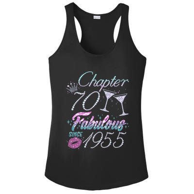Cute Chapter 70th Birthday Fabulous Since 1955 Ladies PosiCharge Competitor Racerback Tank
